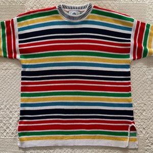 Vintage 80s Bay Point Threads Rainbow Sweater